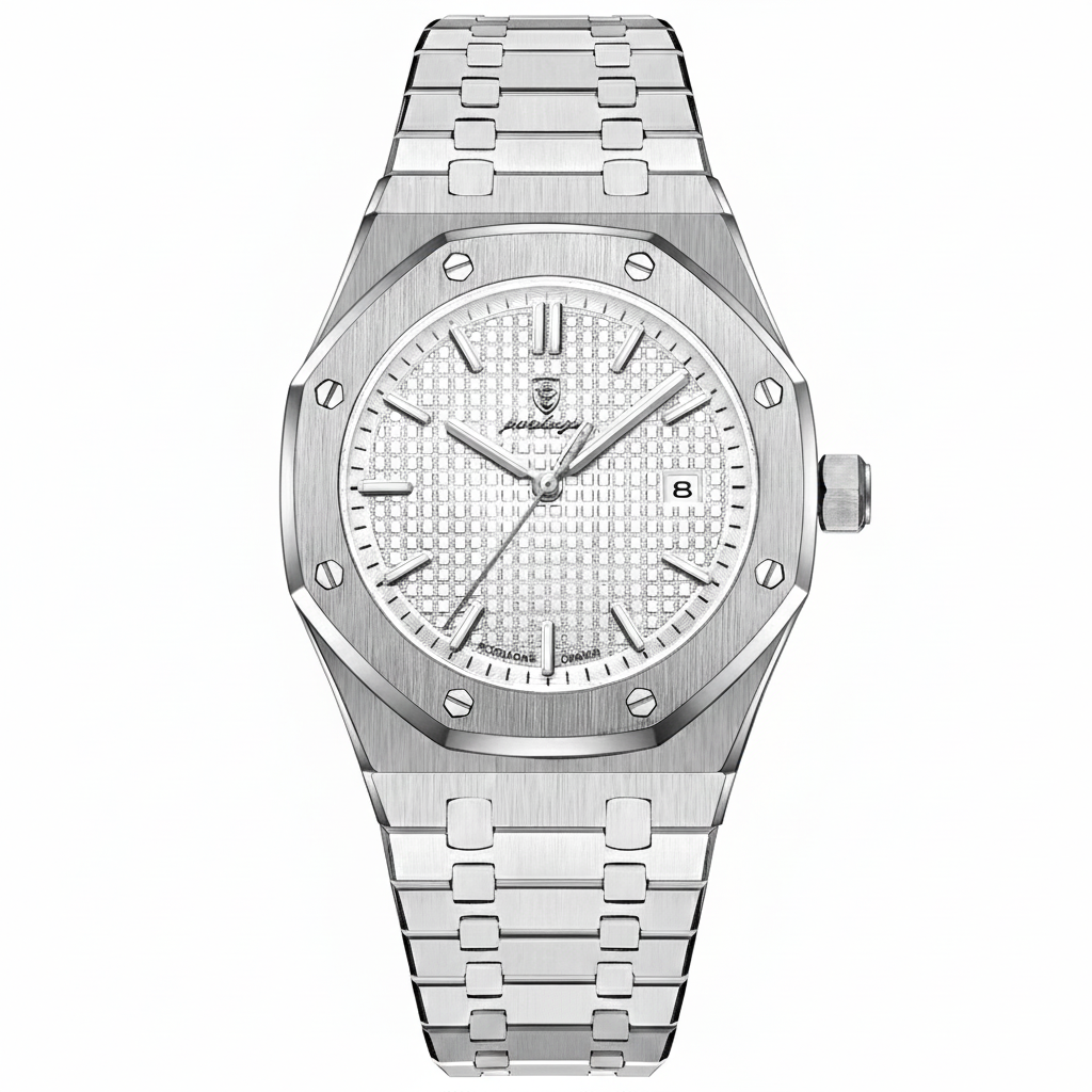 POEDAGAR Luxury Business Man Wristwatch Waterproof Luminous Date Men Watch Stainless Steel Fashion Quartz Watches For Men Reloj. Boredmind.shop