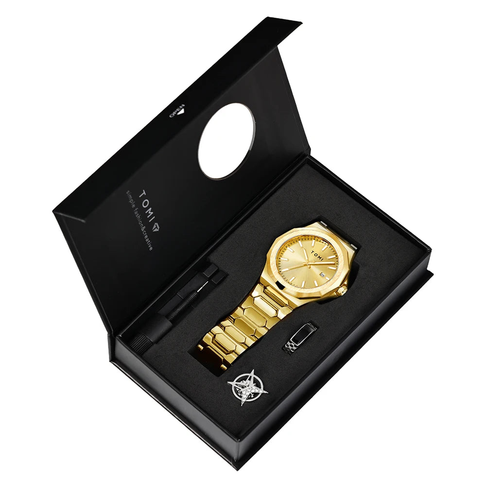 TOMI Luxury Quartz Watch: with Premium Gift Box