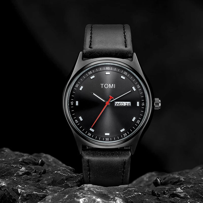 TOMI Casual Quartz Watch: Minimalist Design & Date Display