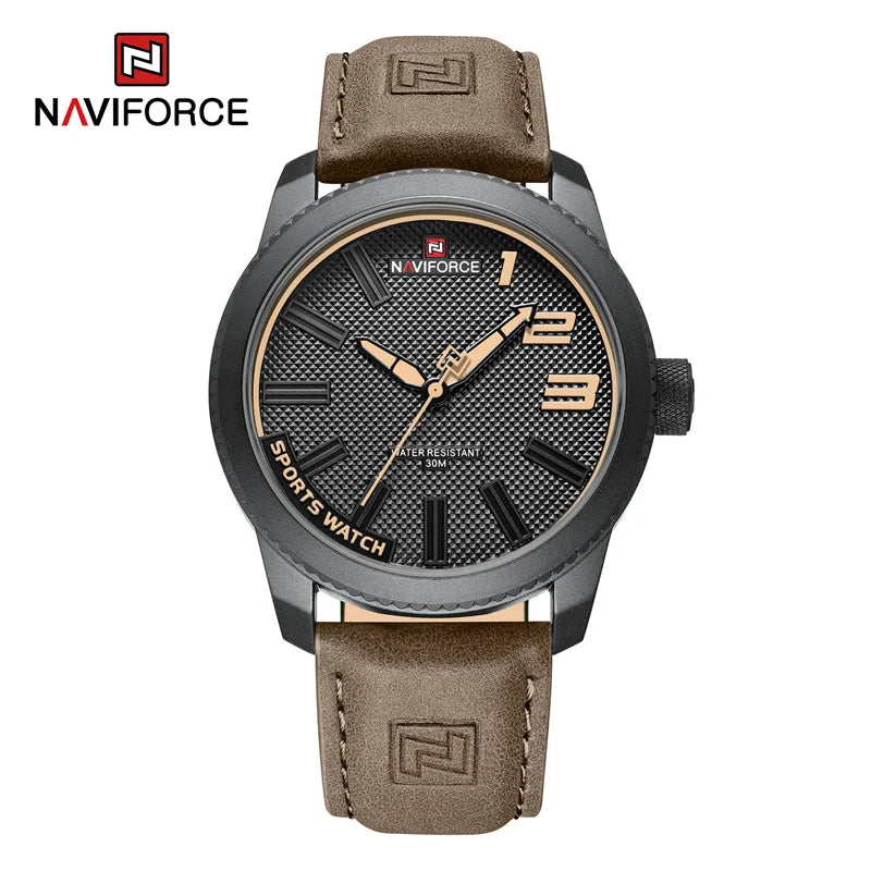 NAVIFORCE Men’s Luxury Sport Leather Watch