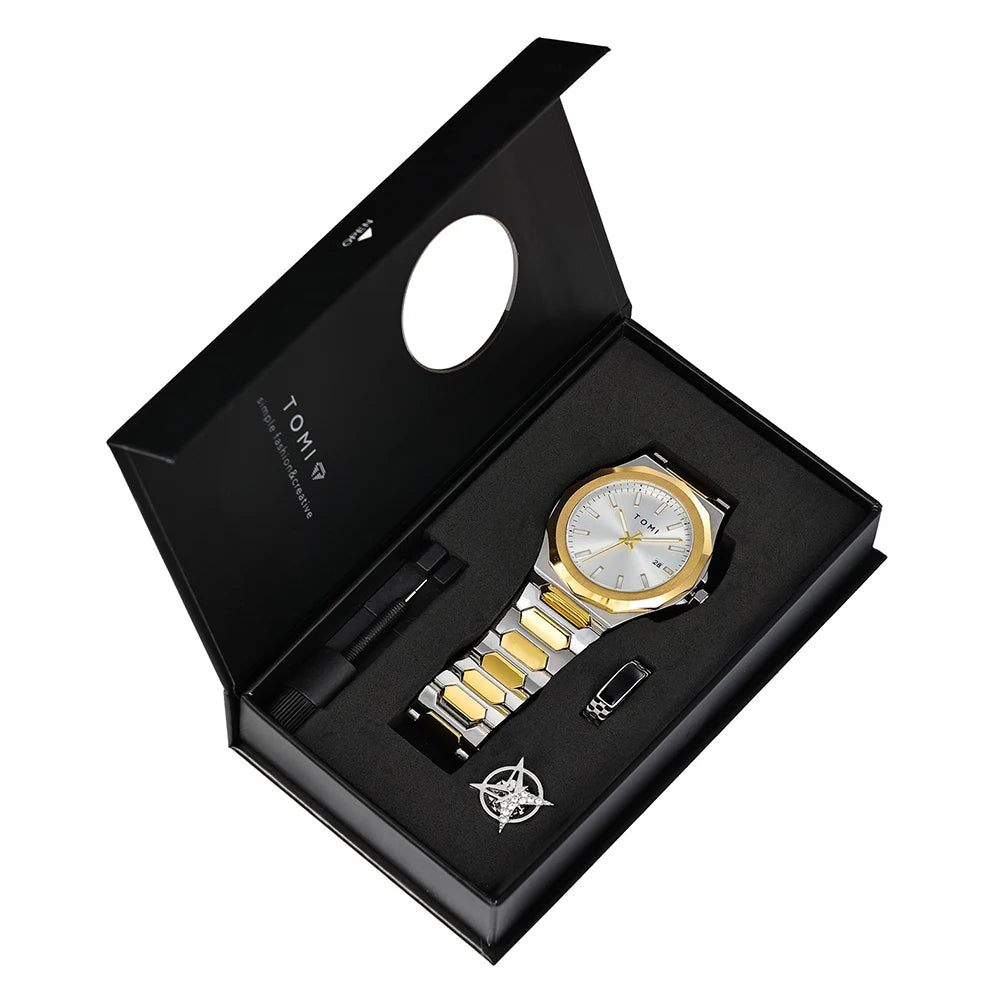 TOMI Luxury Quartz Watch: with Premium Gift Box