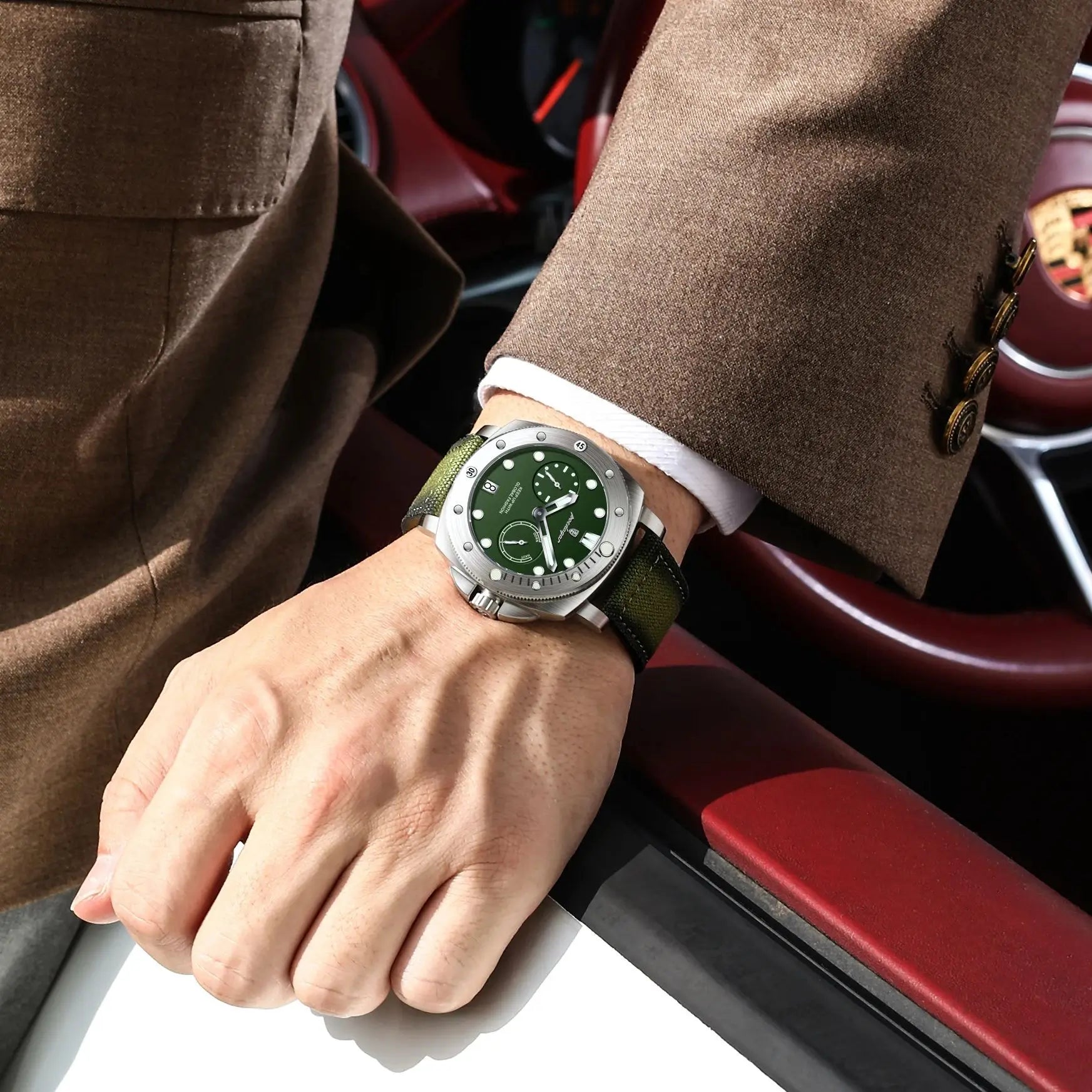 POEDAGAR Military Watch: Waterproof with Luminous Date