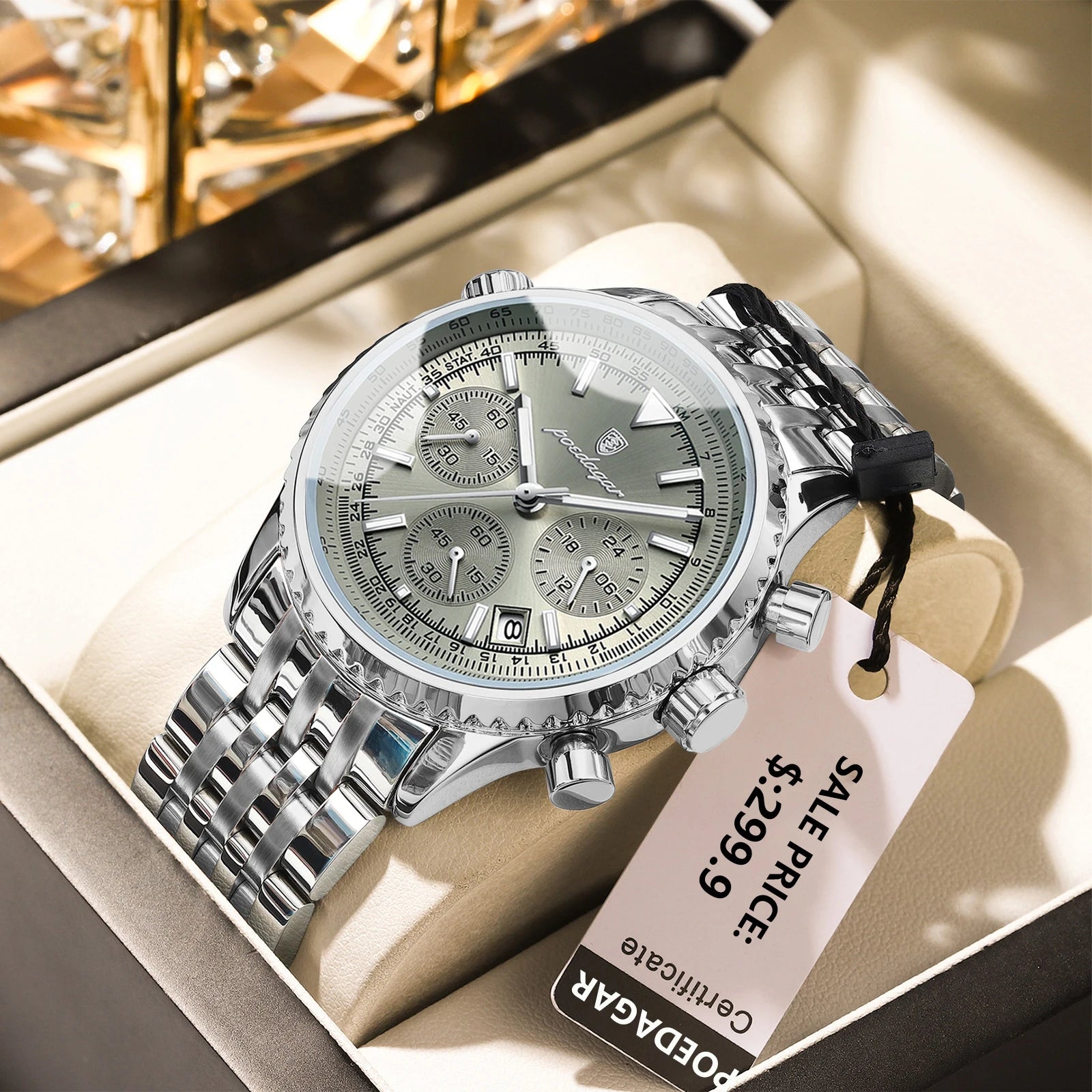 POEDAGAR Men’s Luxury Chronograph Sport Watch