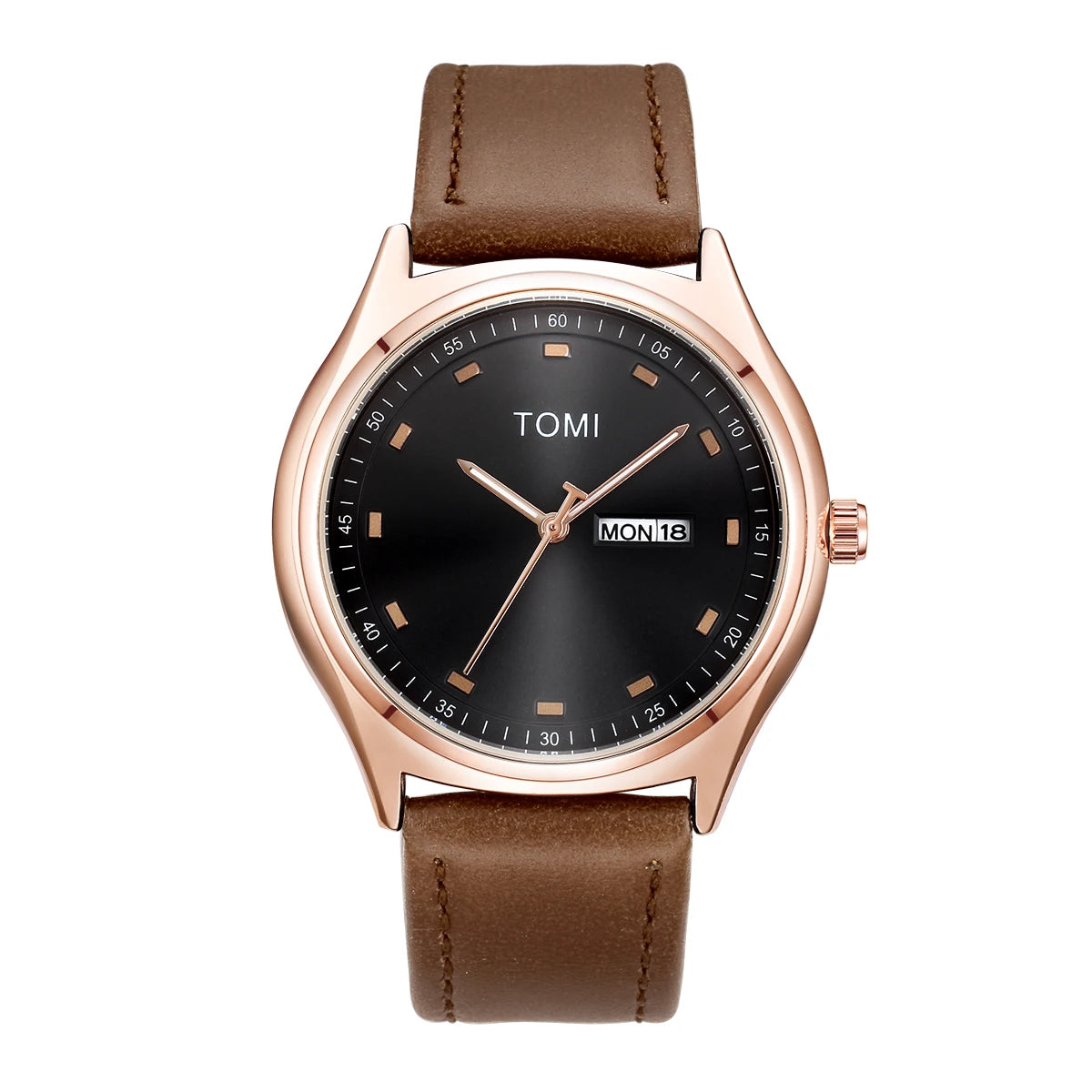 TOMI Casual Quartz Watch: Minimalist Design & Date Display