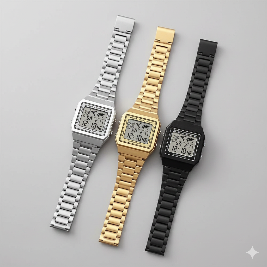 SYNOKE Stainless Steel watchband Chrono Sport Watches Men Back Light Display Digital Wristwatch Waterproof plastic watch case. Boredmind.shop