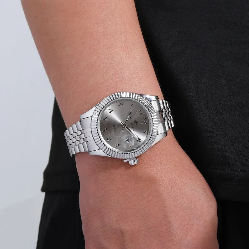 Premium Men’s Stainless Steel Calendar Watch