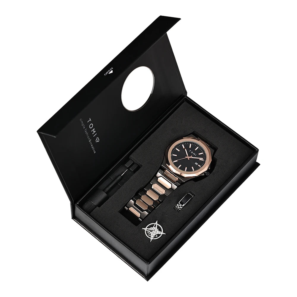 TOMI Luxury Quartz Watch: with Premium Gift Box