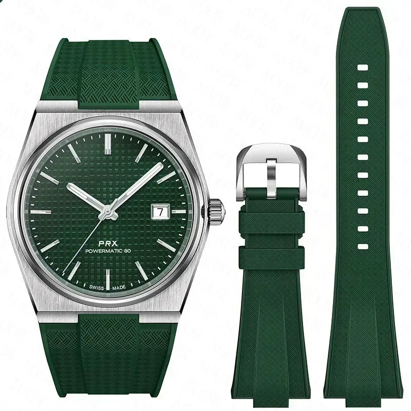 Tissot PRX T137.407/T137.410 Quick Release Silicone Strap Super Player 40mm Men Convex Rubber Watch Band Bracelet 12mm. Boredmind.shop